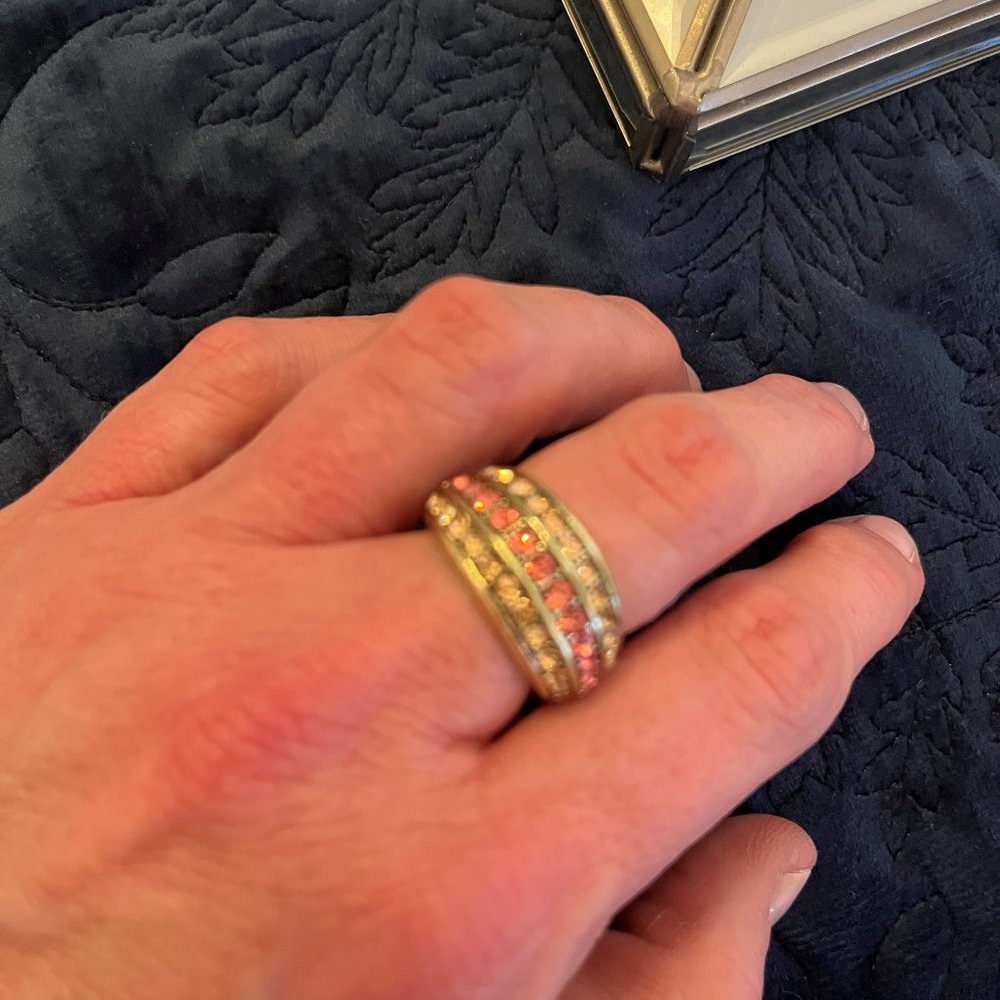 HEIDI DAUS PINK CRYSTAL RING